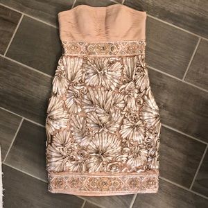 Sue Wong Blush strapless cocktail dress